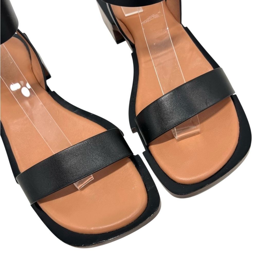Simkhai Turner Black Leather Block Heel Minimalist Sandals Women’s 39 - Picture 6 of 15